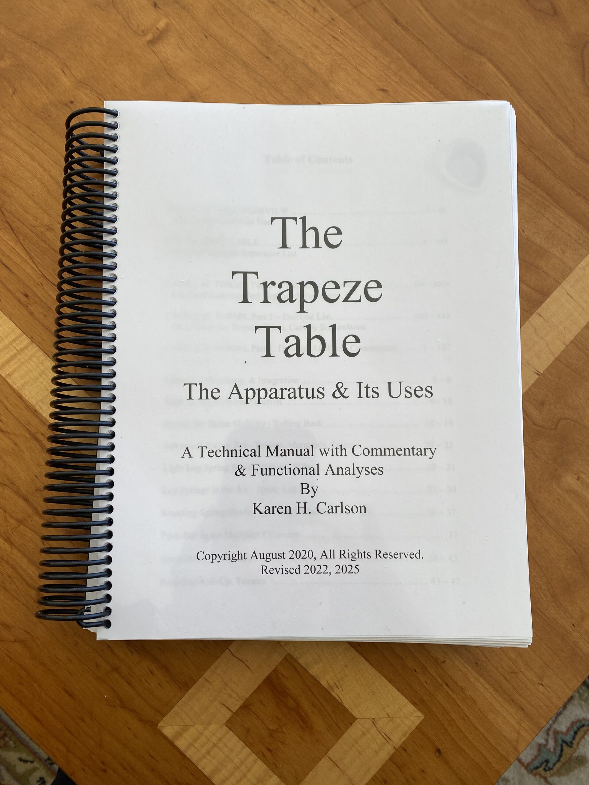 Pic of The Trapeze Table textbook showing cover